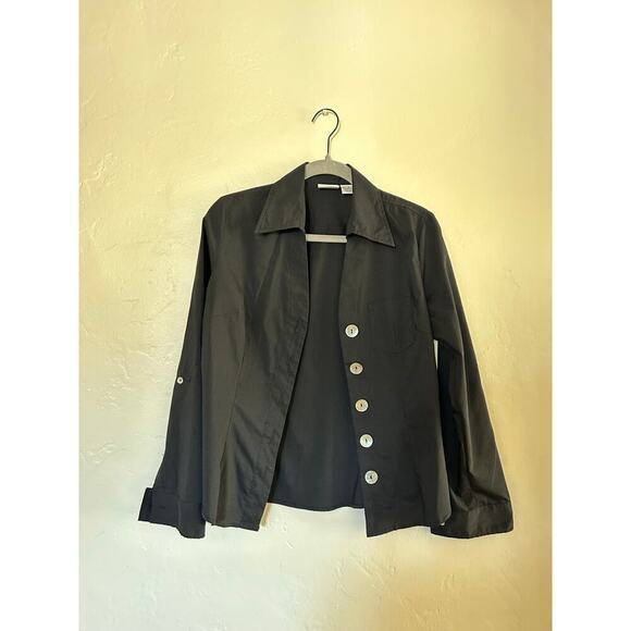 Vintage Black Button Up Blouse - Picture 5 of 8